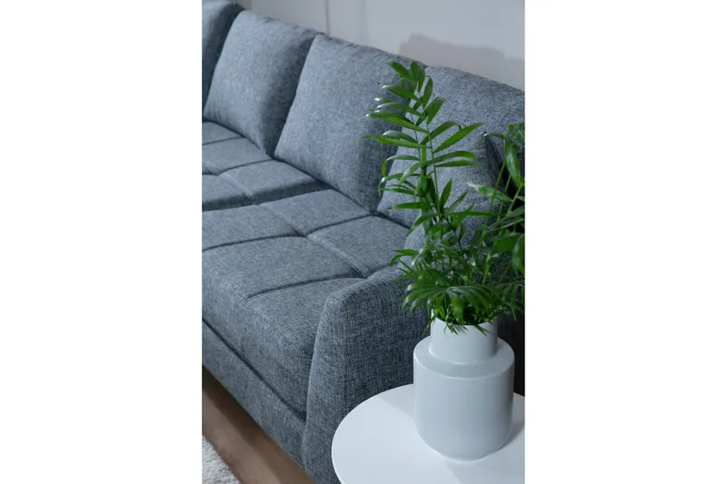 Destinye Hjørnesofa med Divan Venstre - Grå - Møbler - Sofaer - Sofaer med sjeselong