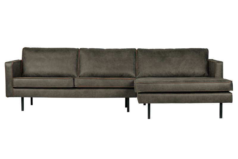 Divansofa Dotty Høyre - Grønn - Møbler - Sofaer - Sofaer med sjeselong - 3 seters sofa med divan