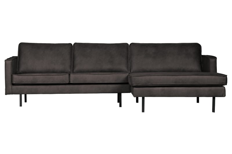 Divansofa Dotty Høyre - Svart - Møbler - Sofaer - Sofaer med sjeselong - 3 seters sofa med divan