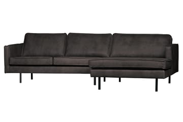 Divansofa Dotty Høyre - Svart - Møbler - Sofaer - Sofaer med sjeselong - 3 seters sofa med divan