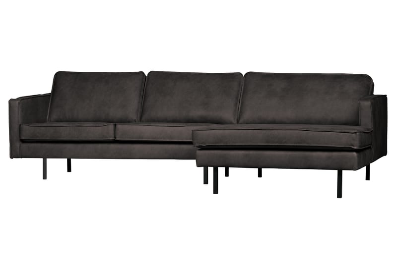 Divansofa Dotty Høyre - Svart - Møbler - Sofaer - Sofaer med sjeselong - 3 seters sofa med divan