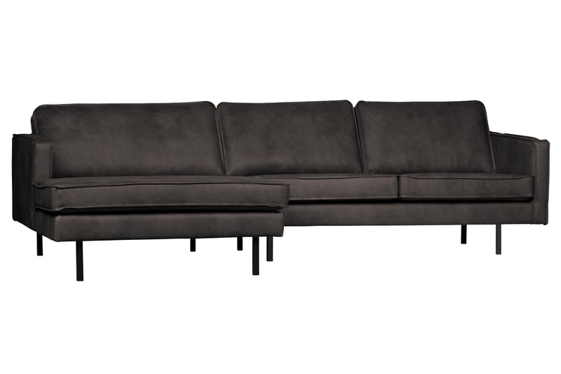 Divansofa Dotty Venstre - Svart - Møbler - Sofaer - Sofaer med sjeselong - 3 seters sofa med divan