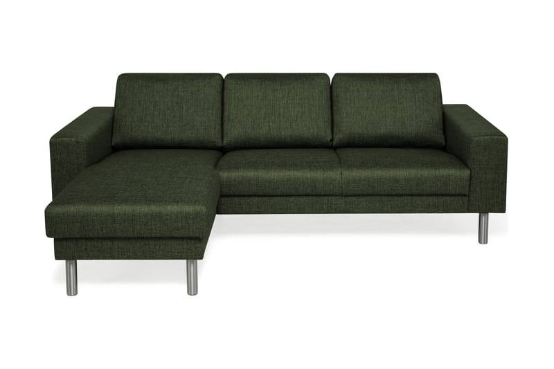 Divansofa Erstavik 4-seter Vendbar - Grønn - 4 seters sofa med divan - Sofaer med sjeselong