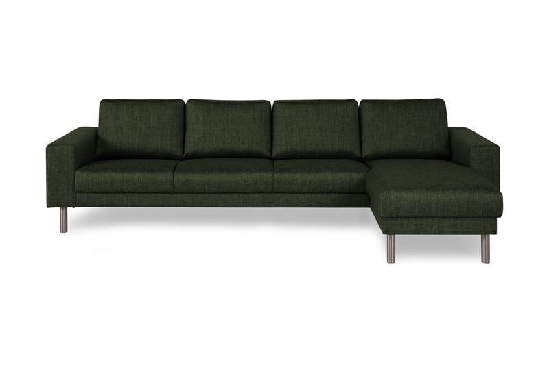 Divansofa Erstavik 4-seter Vendbar - Grønn - 4 seters sofa med divan - Sofaer med sjeselong