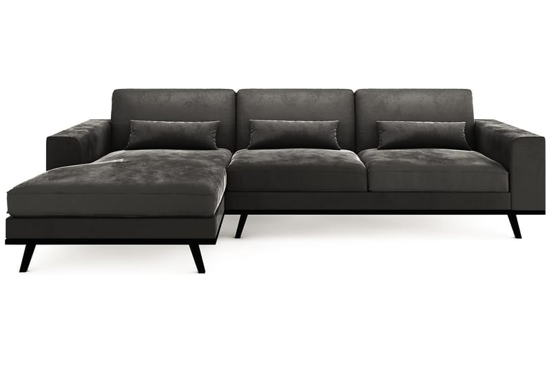 Divansofa Haga Venstre - Mørkegrå - Sofaer med sjeselong