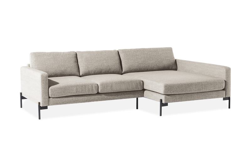Divansofa Ljuvlig Høyre - Beige - 4 seters sofa med divan - Sofaer med sjeselong