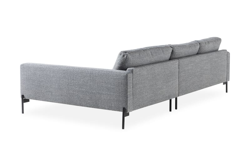 Divansofa Ljuvlig Høyre - Grå - 4 seters sofa med divan - Sofaer med sjeselong
