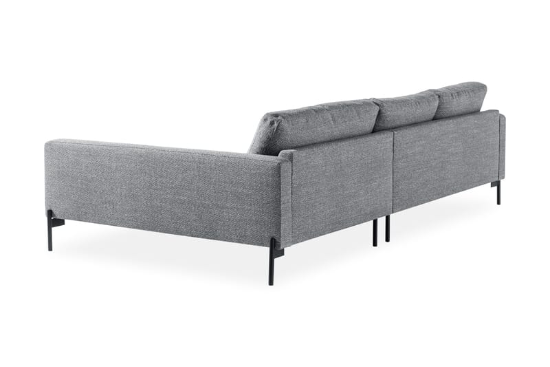 Divansofa Ljuvlig Høyre - Mørkegrå - 4 seters sofa med divan - Sofaer med sjeselong