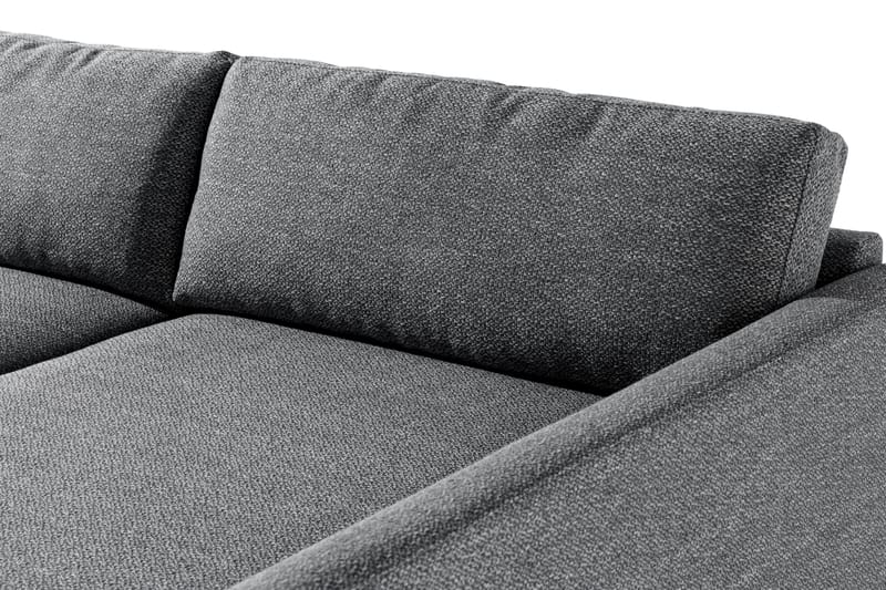 Divansofa Ljuvlig Høyre - Mørkegrå - 4 seters sofa med divan - Sofaer med sjeselong