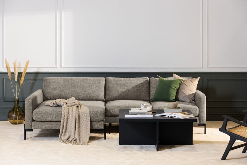 Divansofa Ljuvlig Venstre - Beige - 4 seters sofa med divan - Sofaer med sjeselong