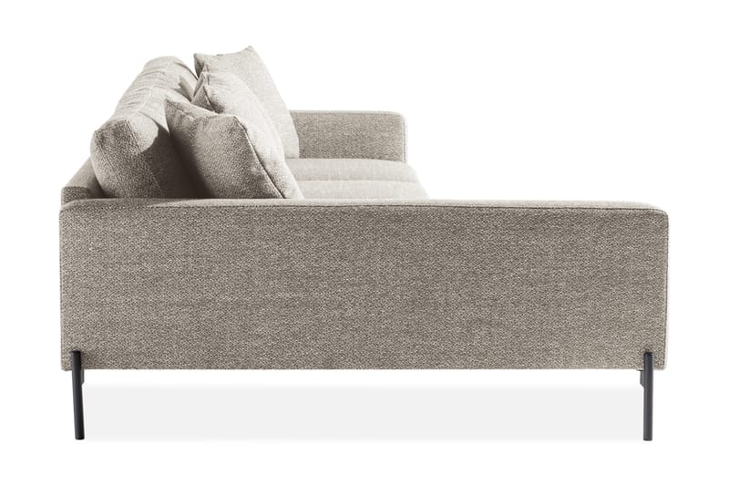 Divansofa Nydelig venstre med dekorative puter - Beige - Sofaer med sjeselong