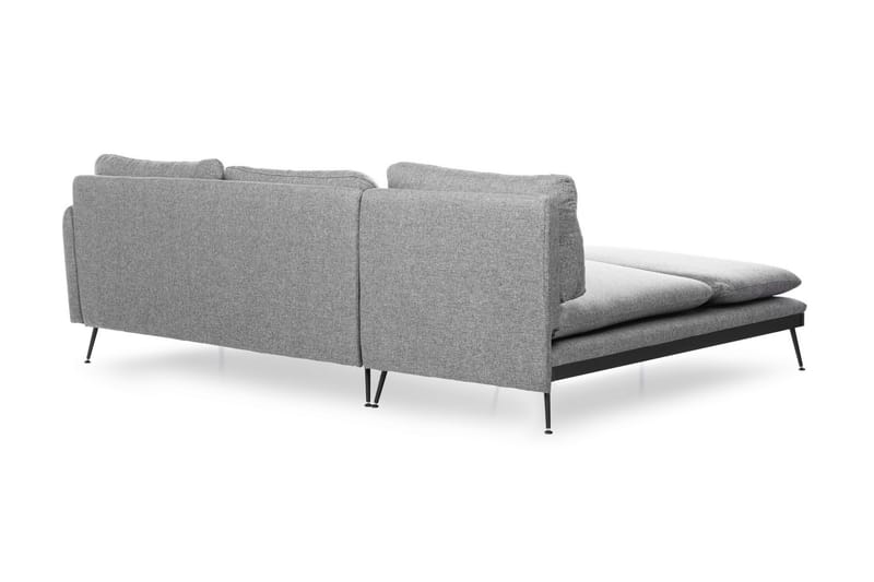 Divansofa Ricabo - Grå - 3 seters sofa med divan - Sofaer med sjeselong