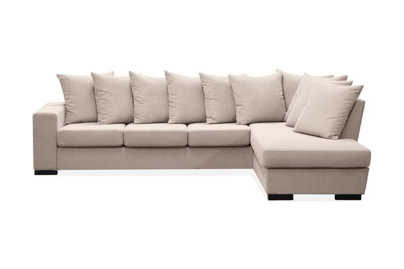 Divansofa Rodrigo 4-seter Høyre Konvoluttputer - Beige - 4 seters sofa med divan - Sofaer med sjeselong