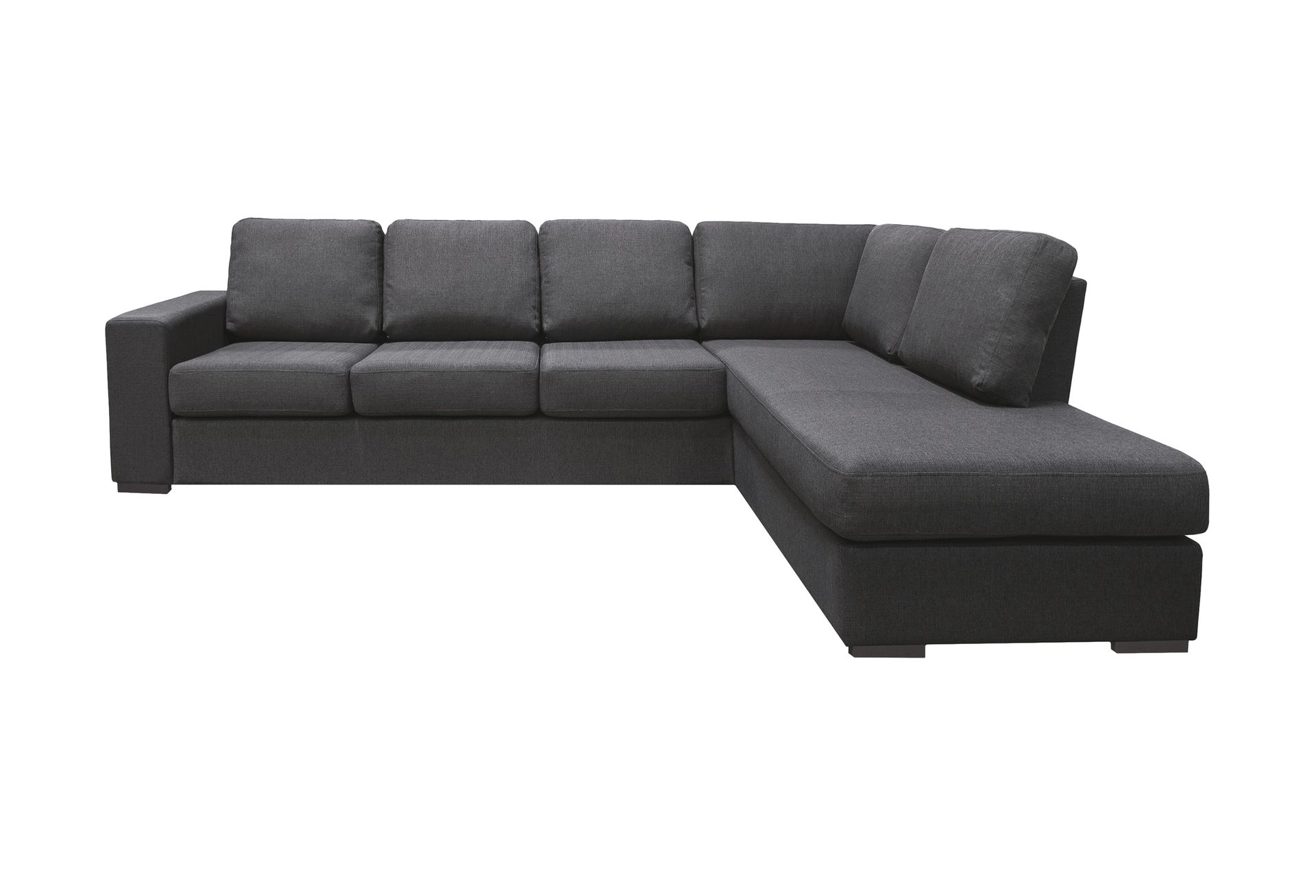 Divansofa Rodrigo 4-seter Høyre - Mørkgrå - Møbler - Sofaer - Sofaer med sjeselong - 4 seters sofa med divan