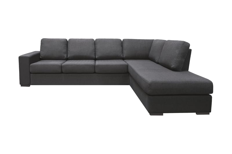 Divansofa Rodrigo 4-seter Høyre - Mørkgrå - 4 seters sofa med divan - Sofaer med sjeselong