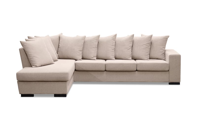 Divansofa Rodrigo 4-seter Venstre Konvoluttputer - Beige - 4 seters sofa med divan - Sofaer med sjeselong