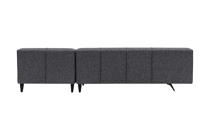 Divansofa Tijuca Høyre - Grå / Svart - 4 seters sofa med divan - Sofaer med sjeselong