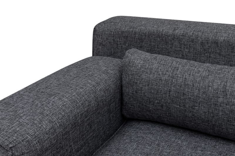 Divansofa Tijuca Høyre - Grå / Svart - 4 seters sofa med divan - Sofaer med sjeselong