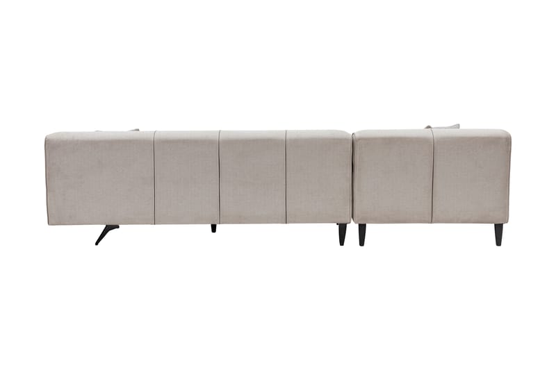 Divansofa Tijuca Venstre - Beige / Svart - 4 seters sofa med divan - Sofaer med sjeselong