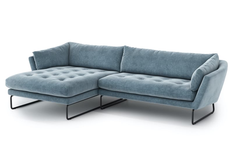 Divansovesofa Gunntorp - Blå - 4 seters sofa med divan - Sofaer med sjeselong