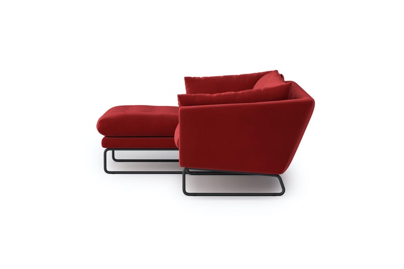 Divansovesofa Gunntorp - Rød - 4 seters sofa med divan - Sofaer med sjeselong