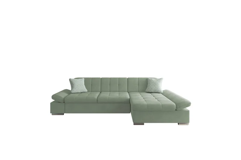 Djerra Sofa med Divan 3-seter, Grønn