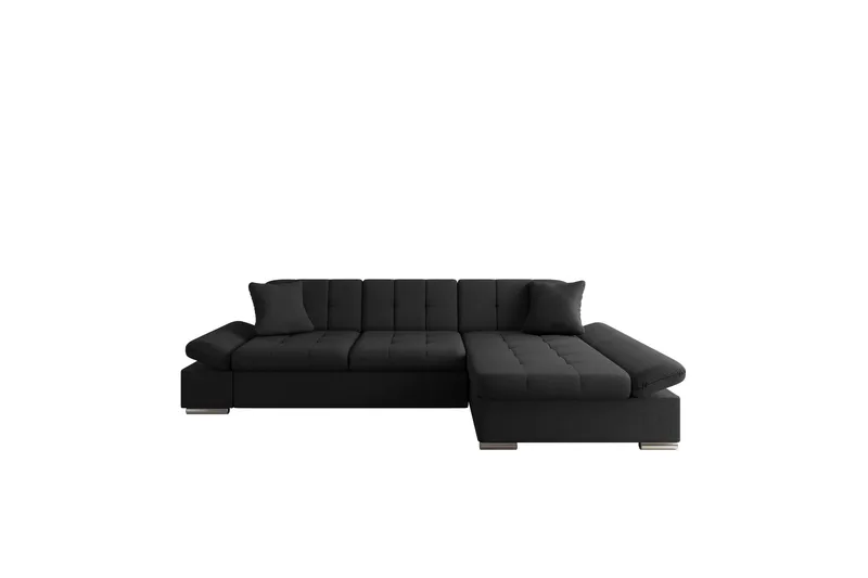 Djerra Sofa med Divan 3-seter, Svart