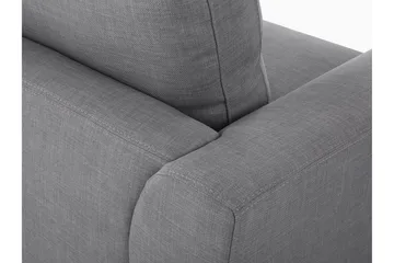 Dugard 3-seter Dyp L-formet Hjørnesofa med Sjeselong i Stoff - Grå - Møbler - Sofaer - Sofaer med sjeselong - 4 seters sofa med divan