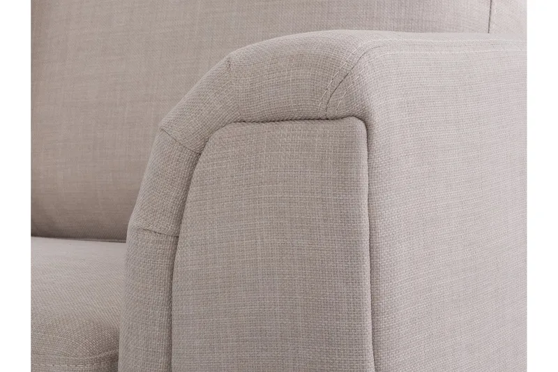 Dugard Hjørnesofa Høyre + Fotskammel - Beige - Møbler - Sofaer - Sofaer med sjeselong - 4 seters sofa med divan