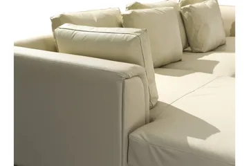 Dugard Hjørnesofa Høyre - Beige/Lær - Møbler - Sofaer - Sofaer med sjeselong - 4 seters sofa med divan
