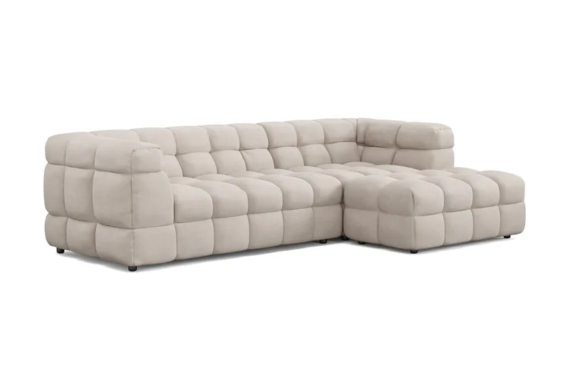 Elise 4-seters Sofa med Sjeselong Høyre - Beige - Møbler - Sofaer - Sofaer med sjeselong - 4 seters sofa med divan