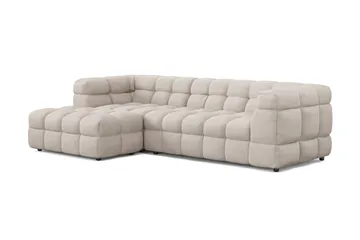 Elise 4-seters Sofa med Sjeselong Venstre - Beige - Møbler - Sofaer - Sofaer med sjeselong - 4 seters sofa med divan