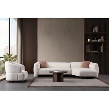 Elvaris 4-seters sofa med Sjeselong - Hvit - Møbler - Sofaer - Sofaer med sjeselong - 4 seters sofa med divan