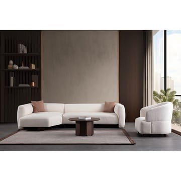 Elvaris 4-seters sofa med Sjeselong - Hvit - Møbler - Sofaer - Sofaer med sjeselong - 4 seters sofa med divan