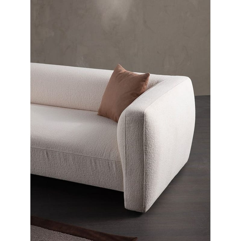 Elvaris 4-seters sofa med Sjeselong - Hvit - Møbler - Sofaer - Sofaer med sjeselong - 4 seters sofa med divan