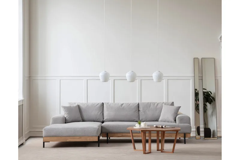 Eti Hjørnesofa 3-seter, Grå