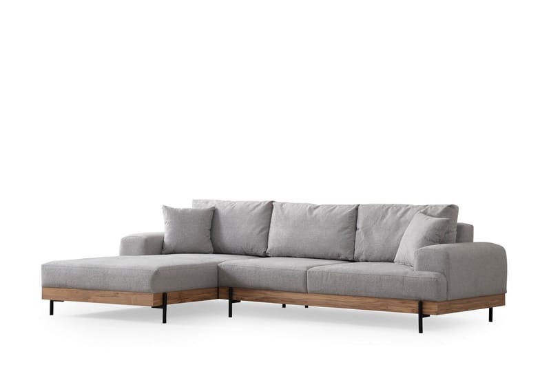Eti Hjørnesofa 3-seter - Grå - Møbler - Sofaer - Sofaer med sjeselong - 4 seters sofa med divan