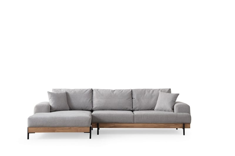 Eti Hjørnesofa 3-seter - Grå - Møbler - Sofaer - Sofaer med sjeselong - 4 seters sofa med divan