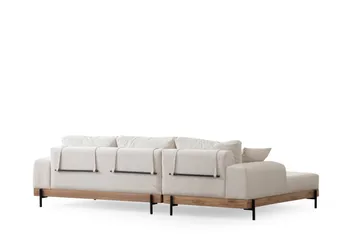 Eti Hjørnesofa 3-seter - Hvit - Møbler - Sofaer - Sofaer med sjeselong - 4 seters sofa med divan