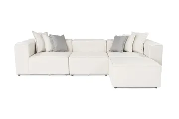 Fahmida Sofa med Sjeselong 3-seter - Ecru - Møbler - Sofaer - Sofaer med sjeselong - 3 seters sofa med divan