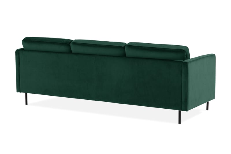 Fløyelssofa Elion 2-seter med Divan Venstre - Grønn - 2 seters sofa med divan - Fløyelssofaer - Sofaer med sjeselong