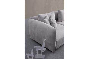 Floransa 4-seters Sofa med Divan - Lysegrå - Møbler - Sofaer - Sofaer med sjeselong - 4 seters sofa med divan