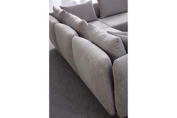 Floransa 4-seters Sofa med Divan - Lysegrå - Møbler - Sofaer - Sofaer med sjeselong - 4 seters sofa med divan