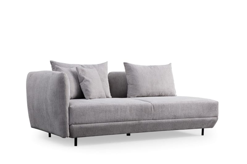 Floransa 4-seters Sofa med Divan - Lysegrå - Møbler - Sofaer - Sofaer med sjeselong - 4 seters sofa med divan