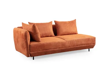 Floransa 4-seters Sofa med Divan - Oransje - Møbler - Sofaer - Sofaer med sjeselong - 4 seters sofa med divan
