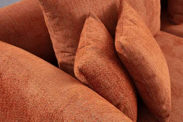 Floransa 4-seters Sofa med Divan - Oransje - Møbler - Sofaer - Sofaer med sjeselong - 4 seters sofa med divan