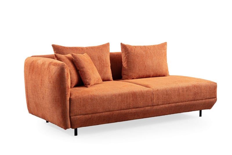 Floransa 4-seters Sofa med Divan - Oransje - Møbler - Sofaer - Sofaer med sjeselong - 4 seters sofa med divan