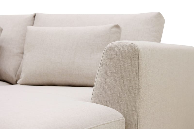 Florenz 3-seters Høyrevendt L-formet Sjeselongsofa i Stoff - Beige - Møbler - Sofaer - Sofaer med sjeselong - 3 seters sofa med divan