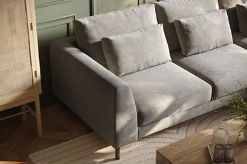 Florenz 3-seters Sofa med Divan Høyre - Lysegrå - Møbler - Sofaer - Sofaer med sjeselong - 3 seters sofa med divan