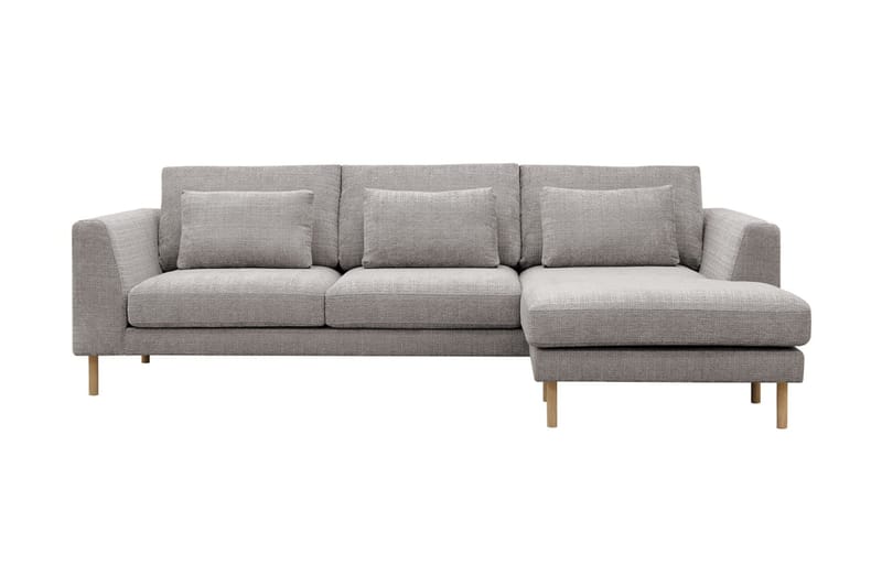 Florenz 3-seters Sofa med Divan Høyre, Lysegrå